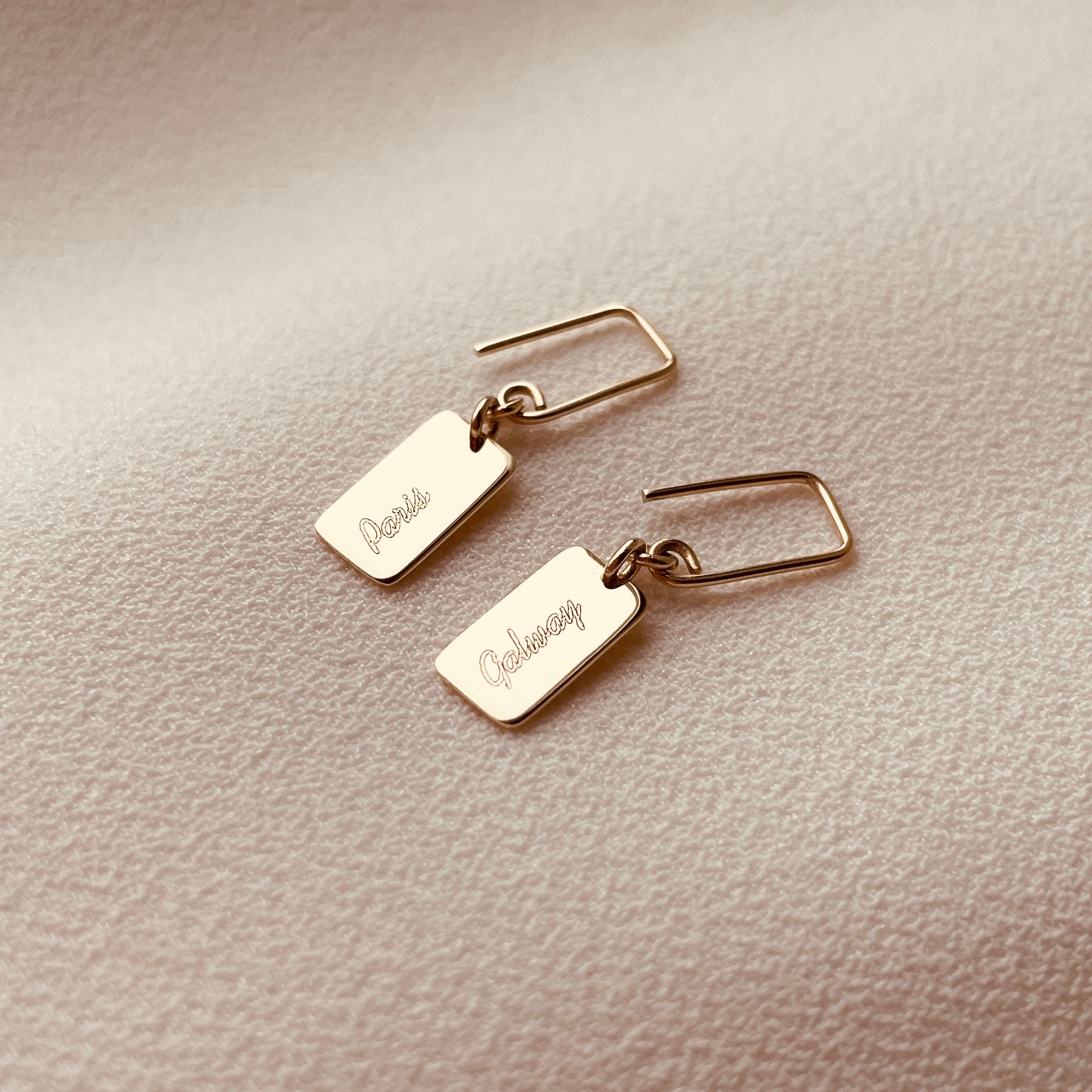 Slip Shortie Drop Earrings - 9ct Gold