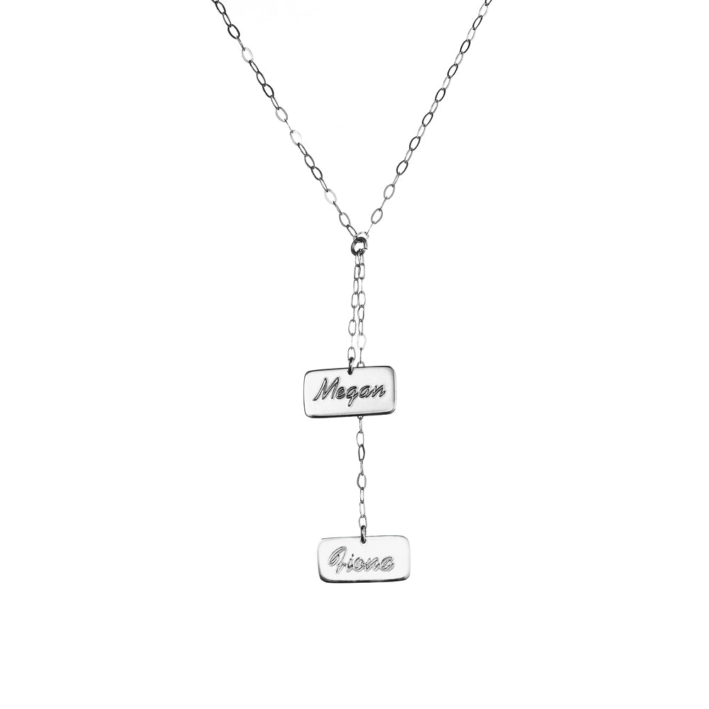 Slip Duo Necklace - Sterling Silver