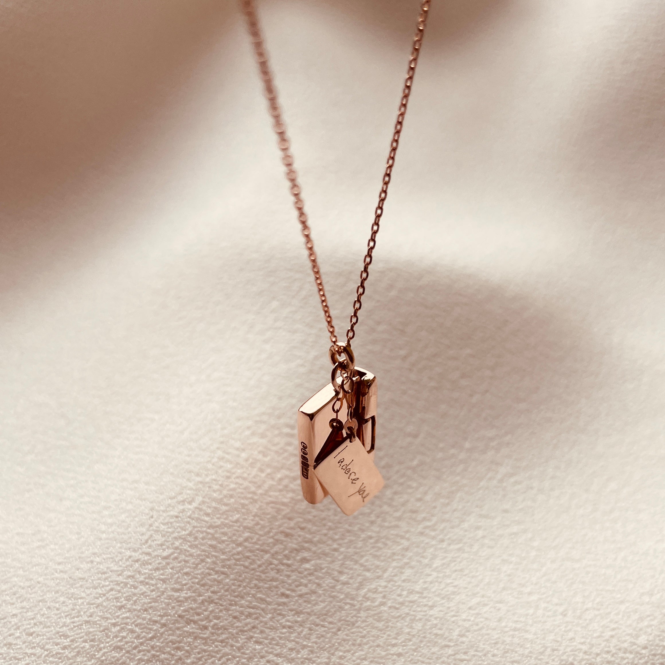 Signature Envelope Necklace - Rose Gold