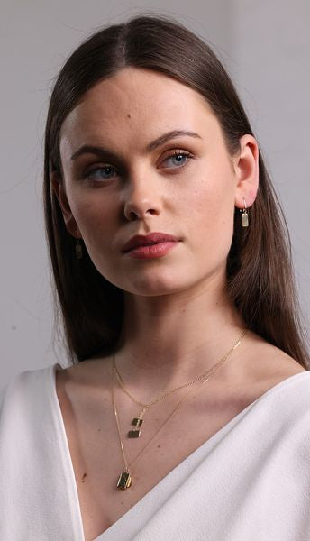 Slip Shortie Drop Earrings - 18ct Gold
