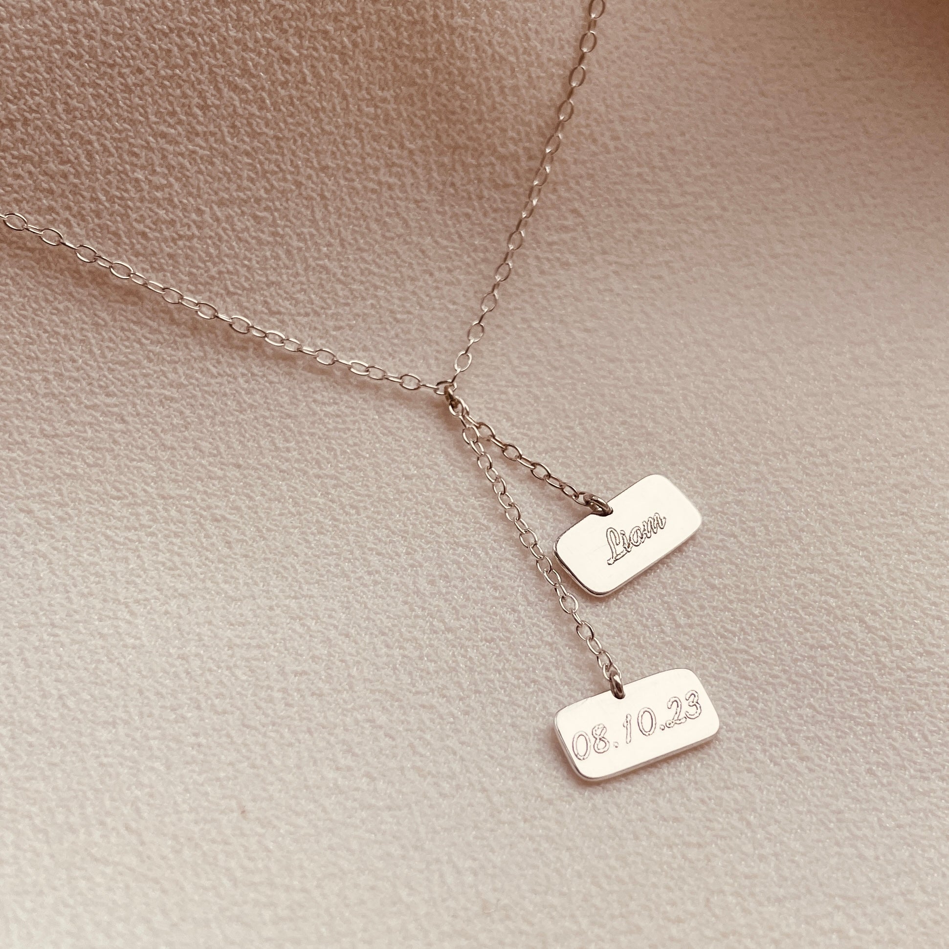 Slip Duo Necklace - Sterling Silver