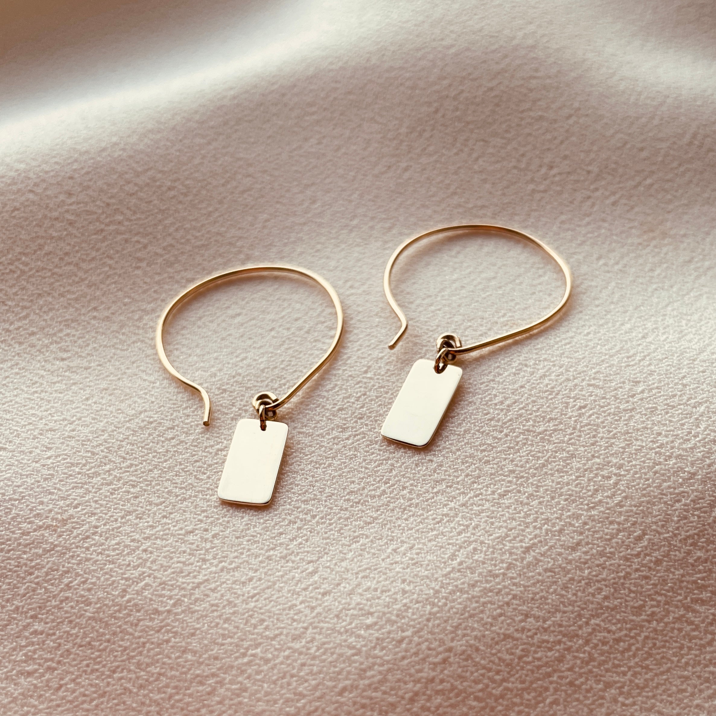 Slip Hoop Earrings - 18ct Gold