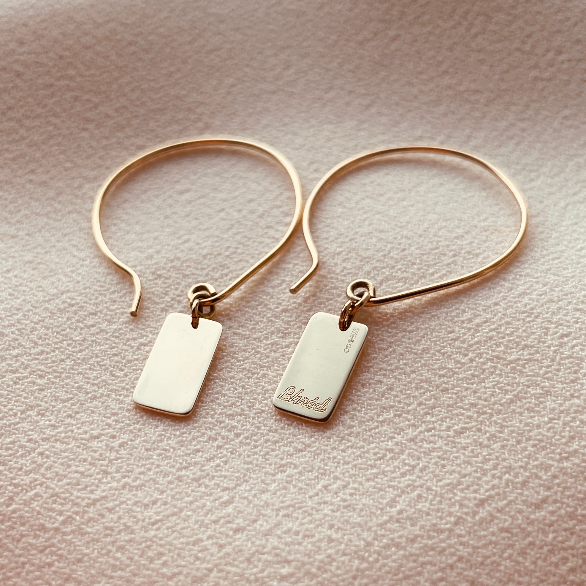 Slip Hoop Earrings - 9ct Gold