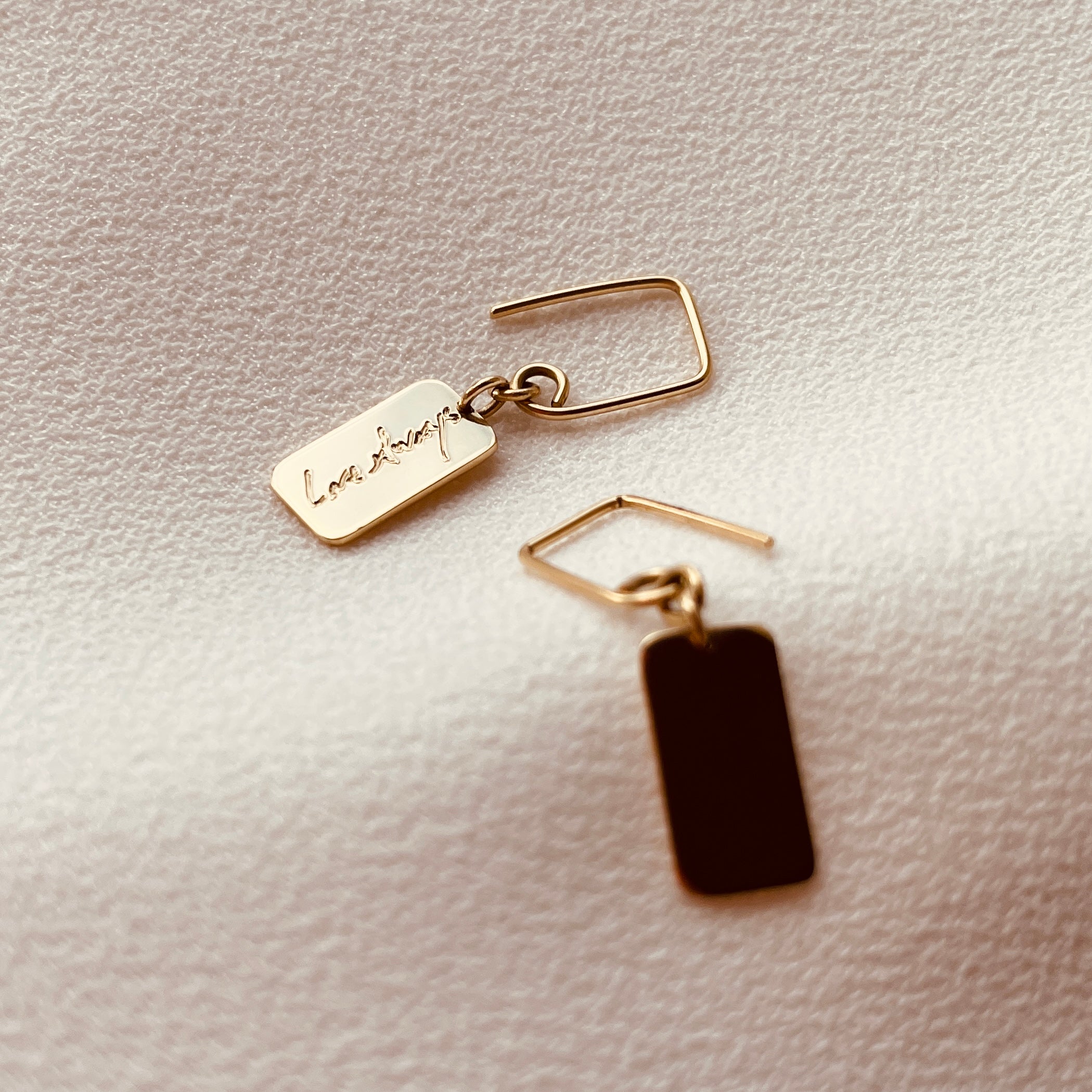 Slip Shortie Drop Earrings - 18ct Gold