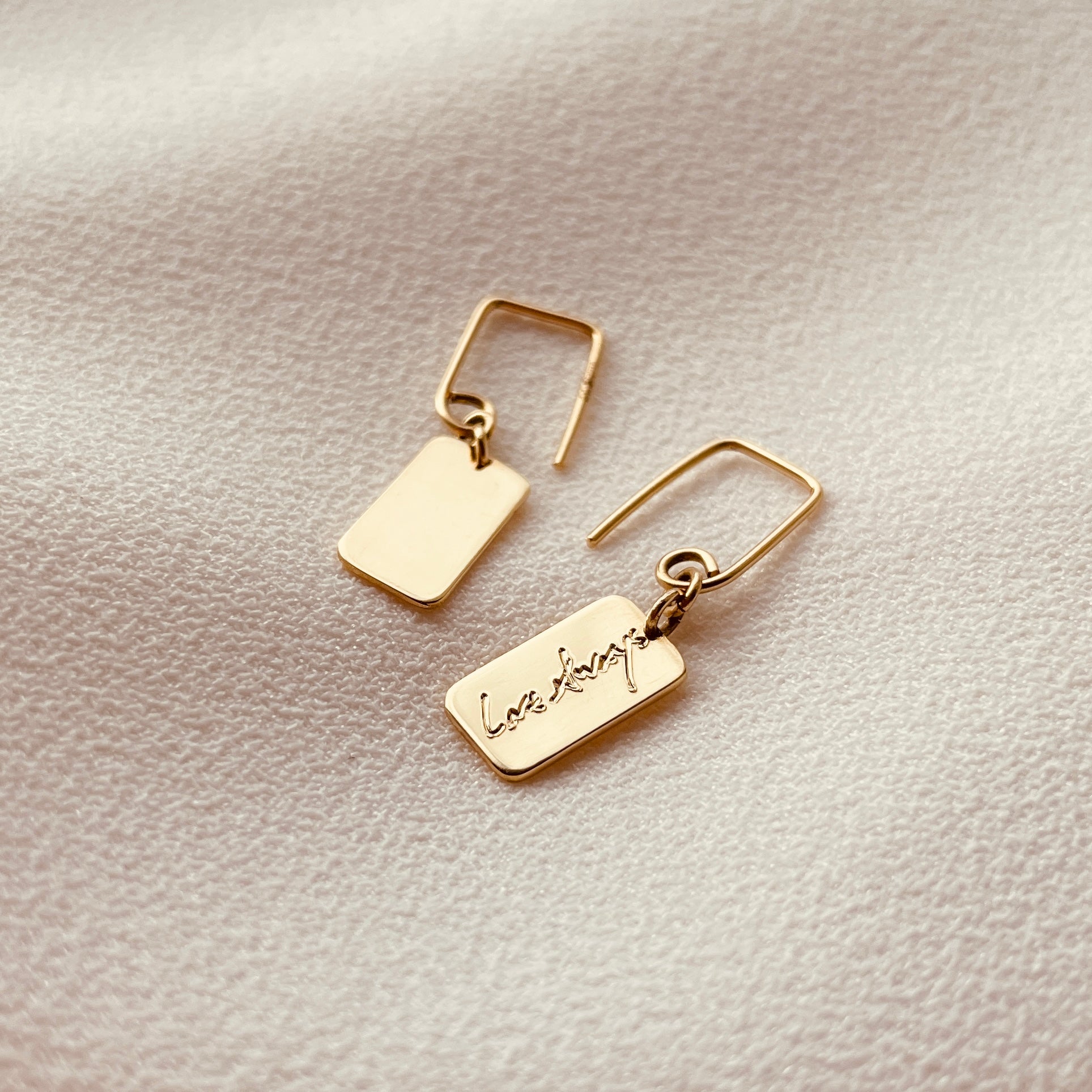Slip Shortie Drop Earrings - 18ct Gold