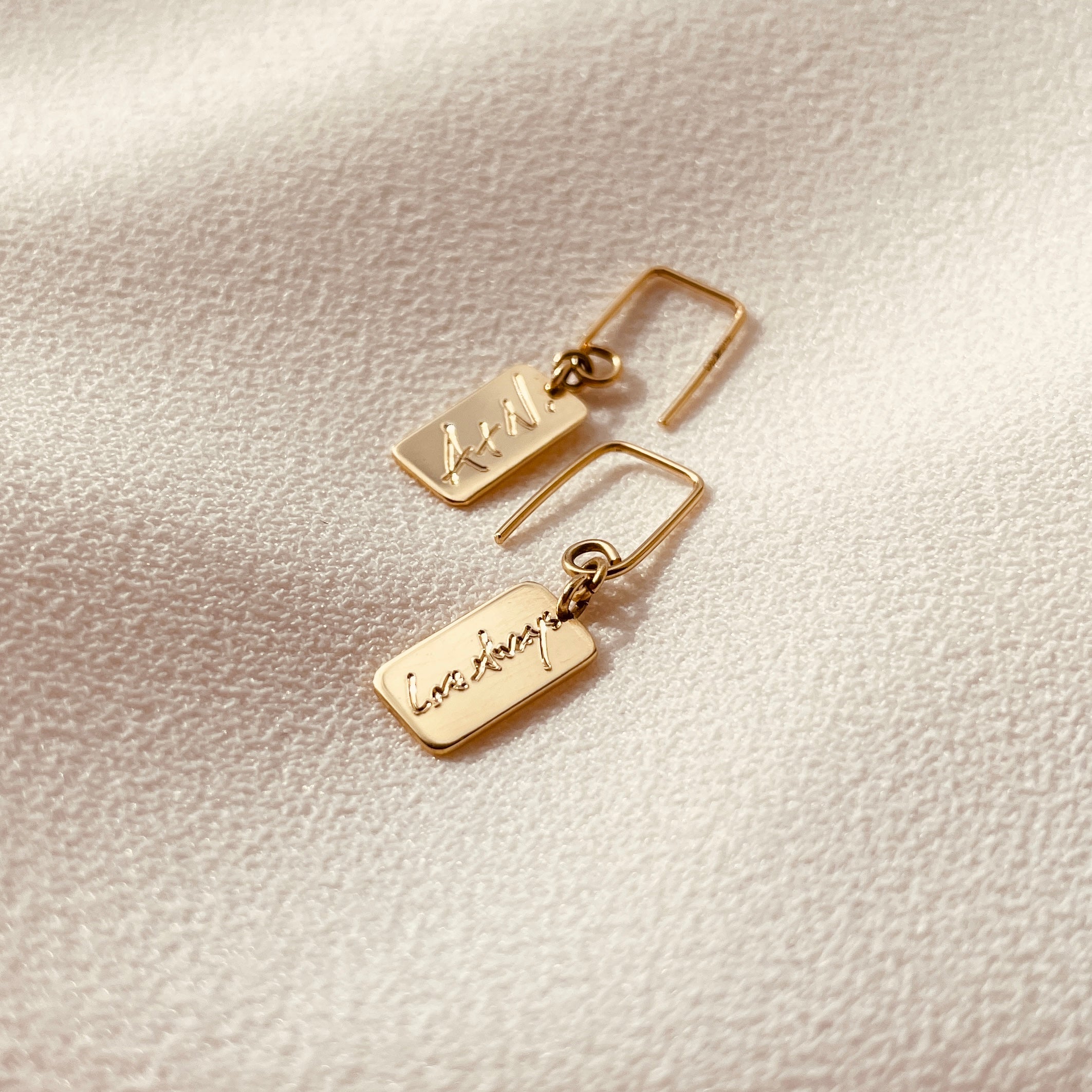 Slip Shortie Drop Earrings - 18ct Gold