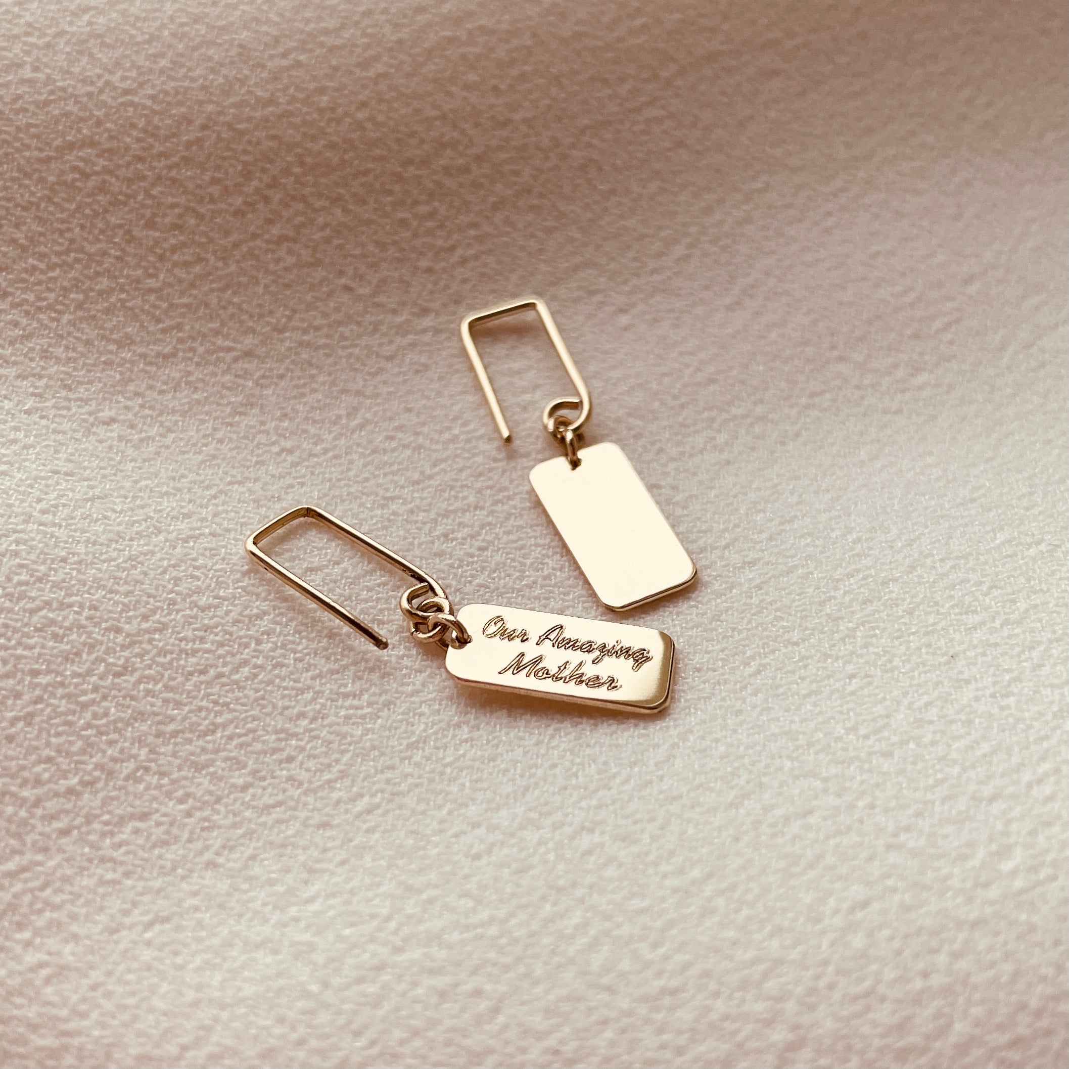Slip Shortie Drop Earrings - 9ct Gold
