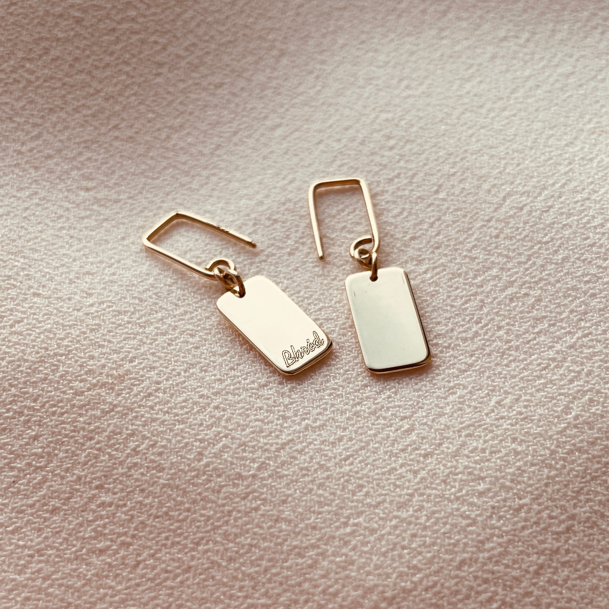 Slip Shortie Drop Earrings - 9ct Gold