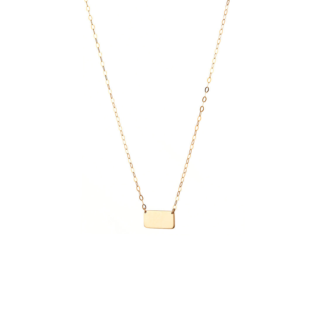 9ct Gold Heart And Tag Necklace | Posh Totty Designs