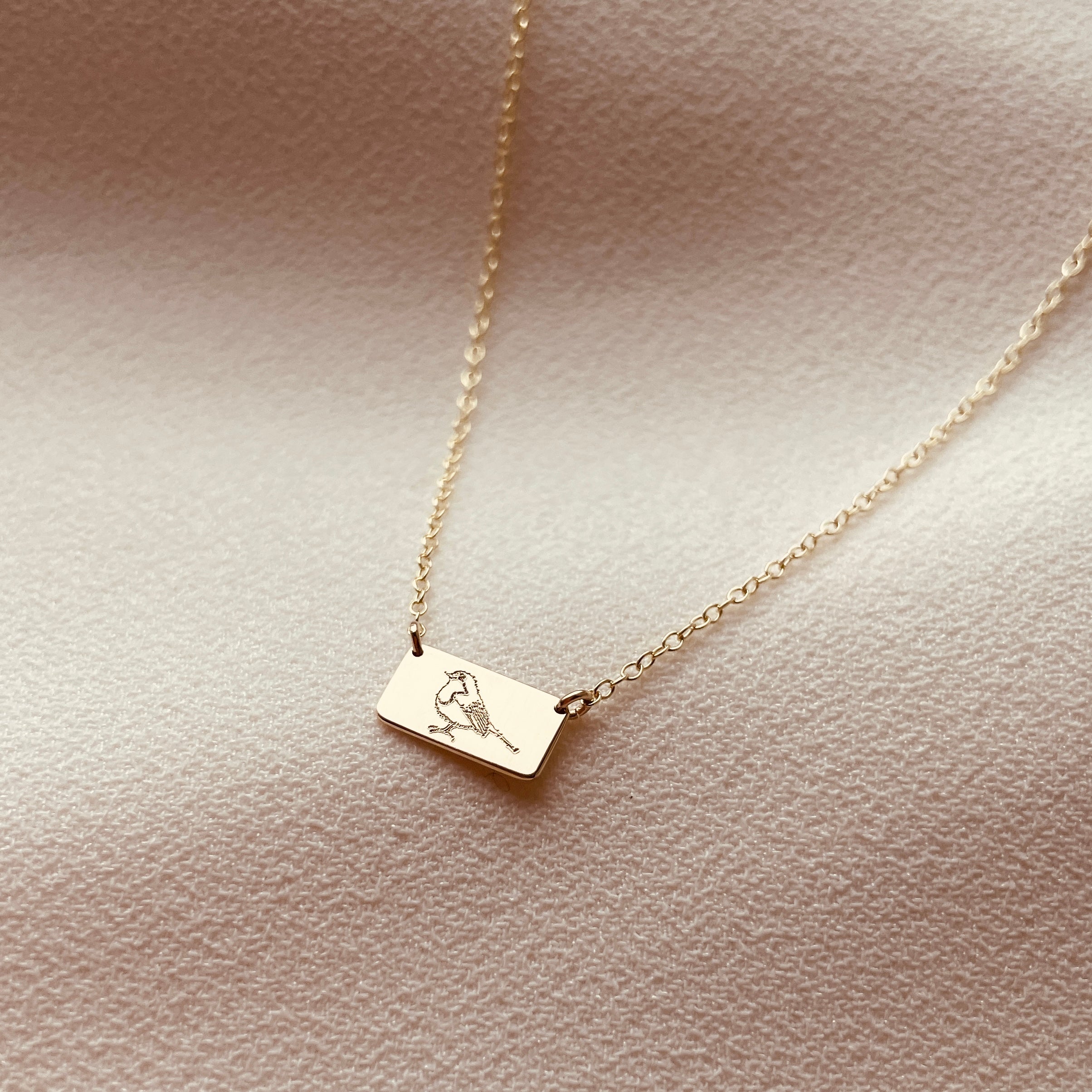 Landscape Slip Necklace - 9ct Gold
