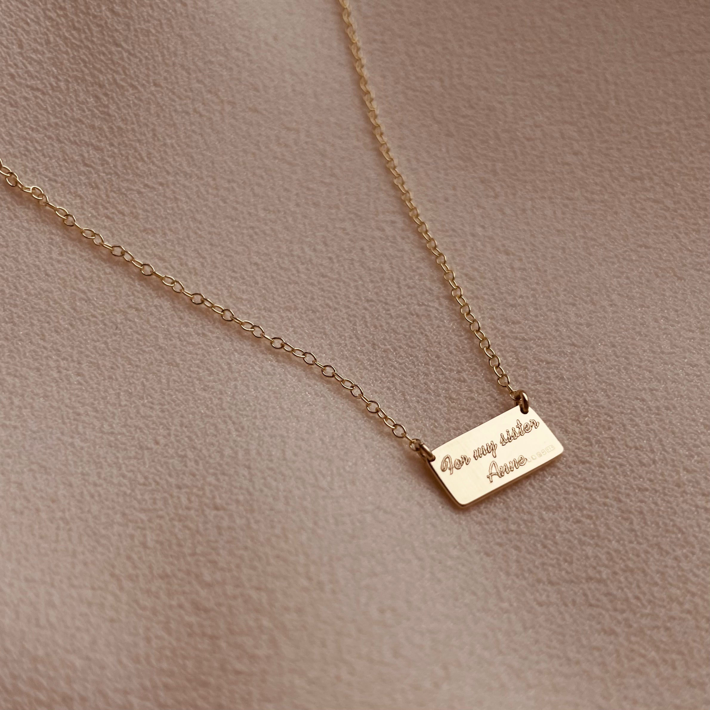 Landscape Slip Necklace - 9ct Gold