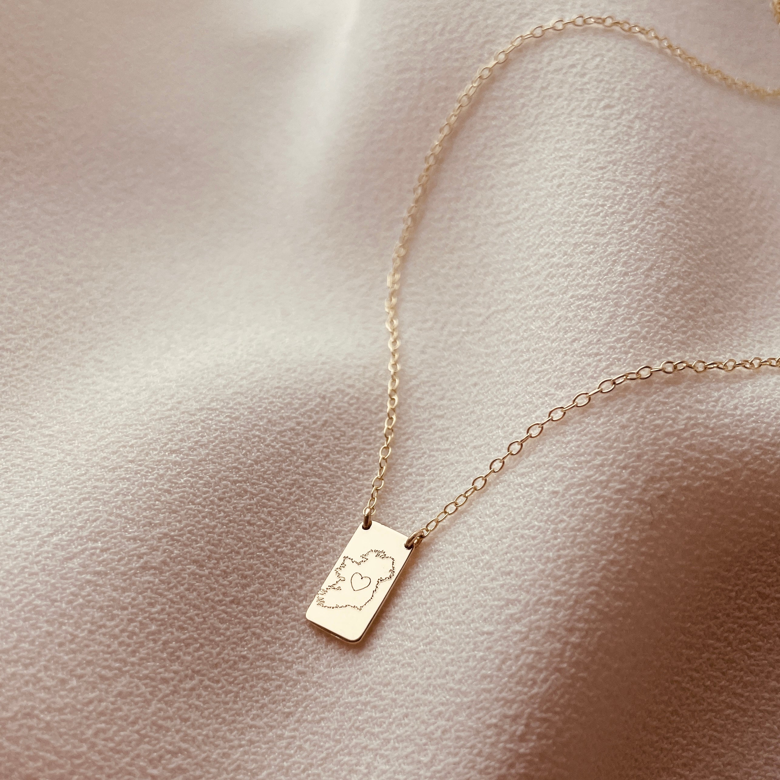 Portrait Slip Necklace - 9ct Gold