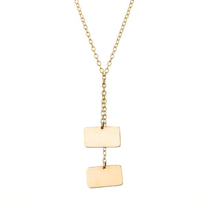 Slip Duo Necklace - 9ct Gold