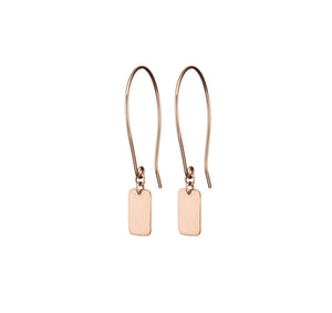 Slip Hoop Earrings - Rose Gold