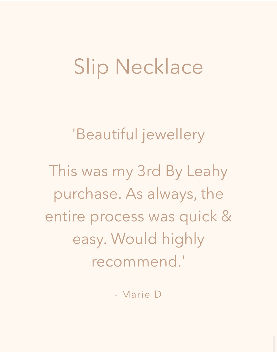 Landscape Slip Necklace - 9ct Gold