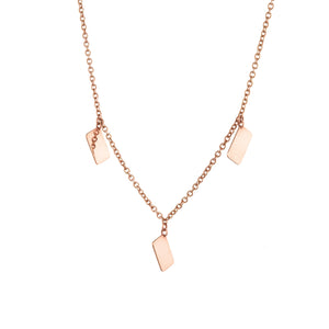 Story Necklace & Signature Envelope Pendant - Rose Gold